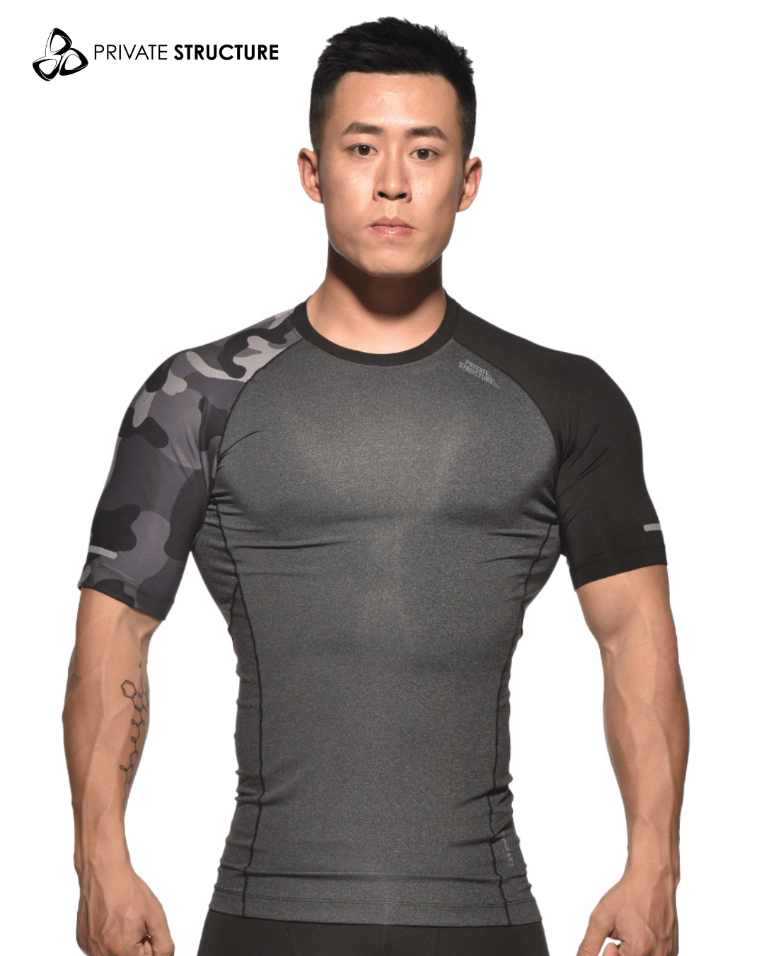 Private Structure MOMENTUM Compression Training Tee - Dark Melanite ...