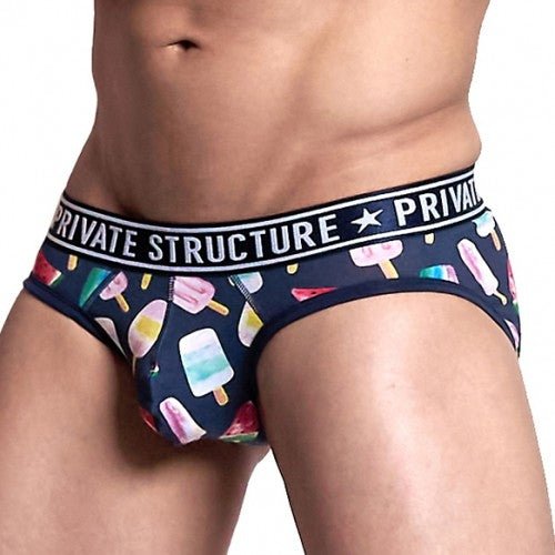 PRD Mini Brief Underwear - Summer Treats Navy - | Private Structure - | MAD Lifestyle
