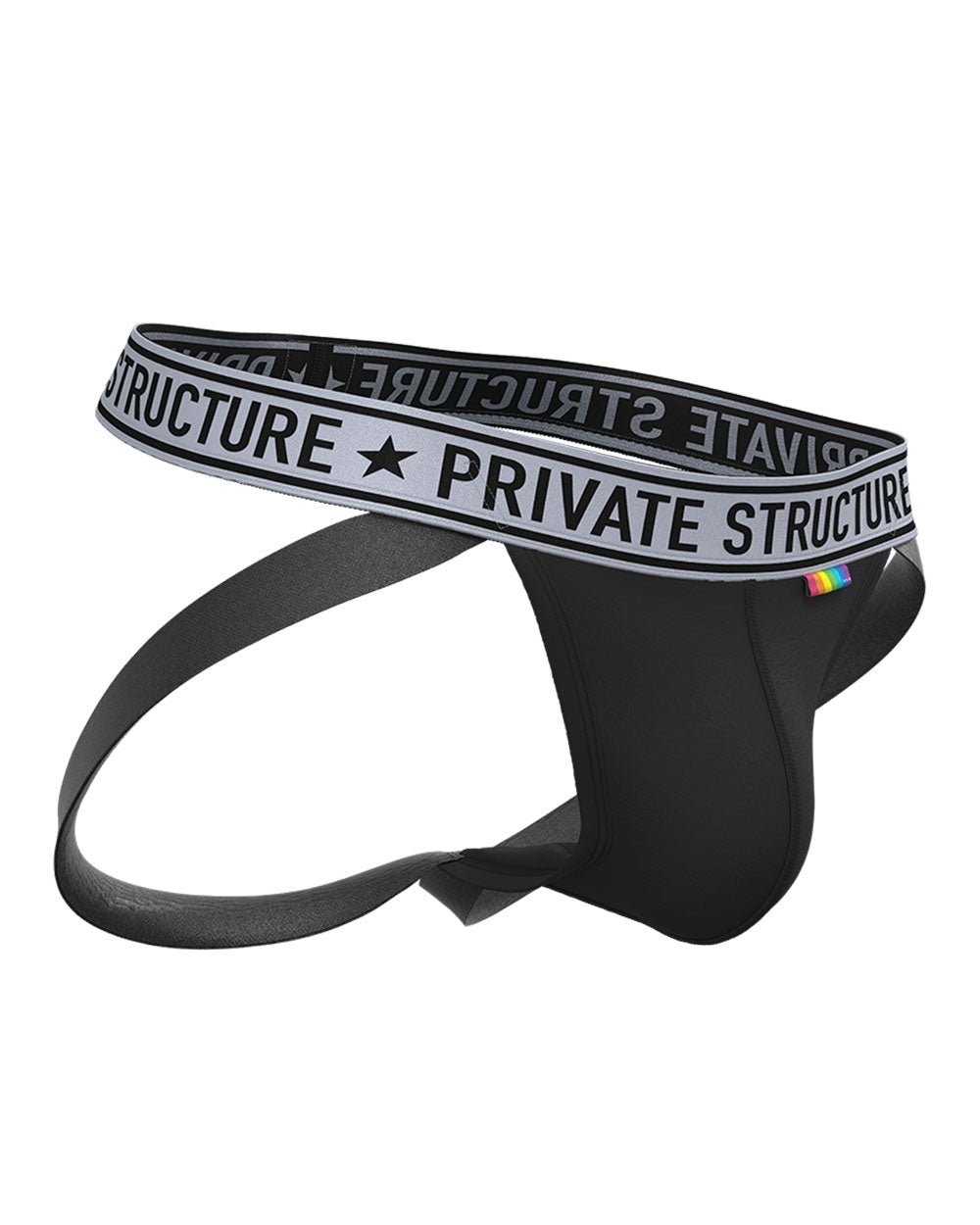 Pride Limited Jock Strap - Matt Black - | Private Structure - | MAD Lifestyle